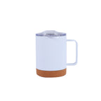 350ml eco-friendly, personalized, leak-proof steel and recycled natural cork mug with lid