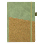 Personalized A5 lined PU notebooks with pocket - corporate gifts