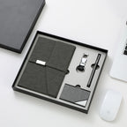Promotional corporate gift box, notebook, keychain, pen, personalized business card holder with logo