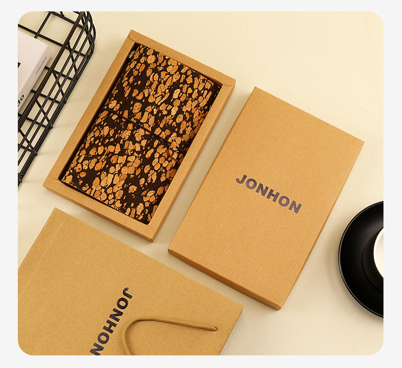 Notebook with custom recycled coffee fiber cardboard