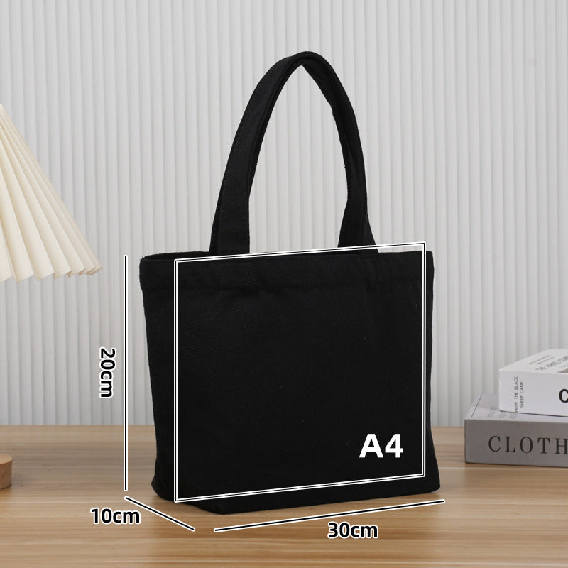 Custom black cotton bag, 140 g/m2