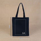 Personalized 140 g/m2 black cotton bag
